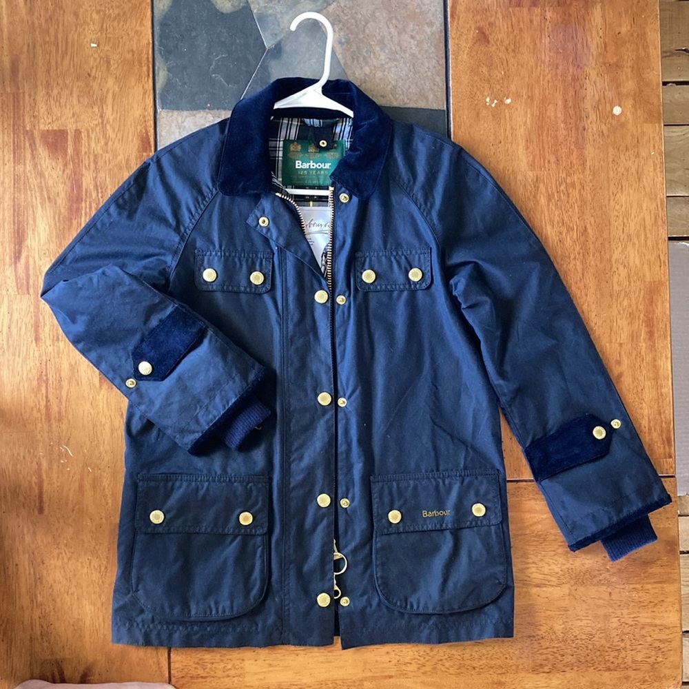 Barbour Waxed Jacket - Navy